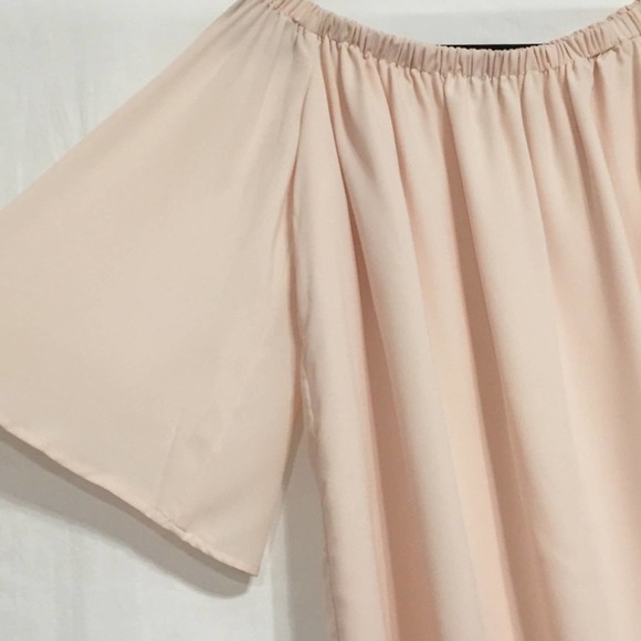 french Connection Summer Crepe Off the Shoulder Bell Sleeve Mini Dress Size XS - Picture 4 of 8